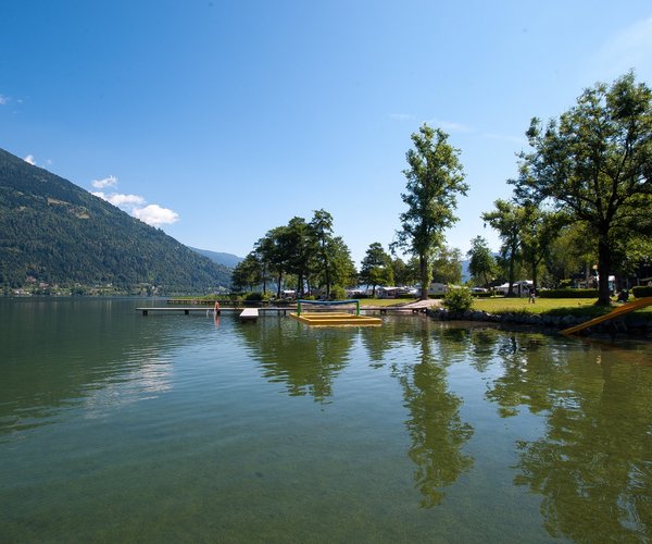 Weststrand vom Campingplatz am See in Kärnten