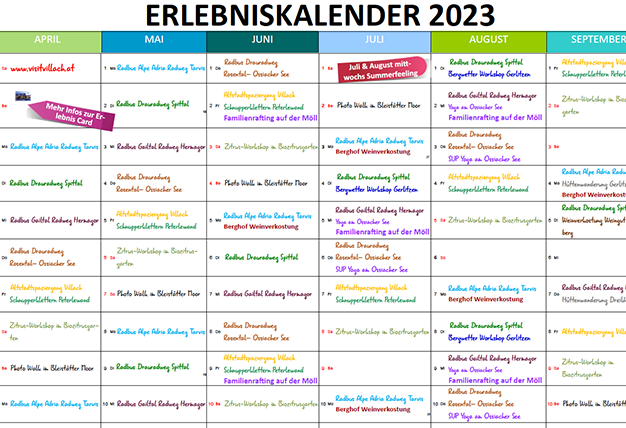 X Erlebniskalender 2023